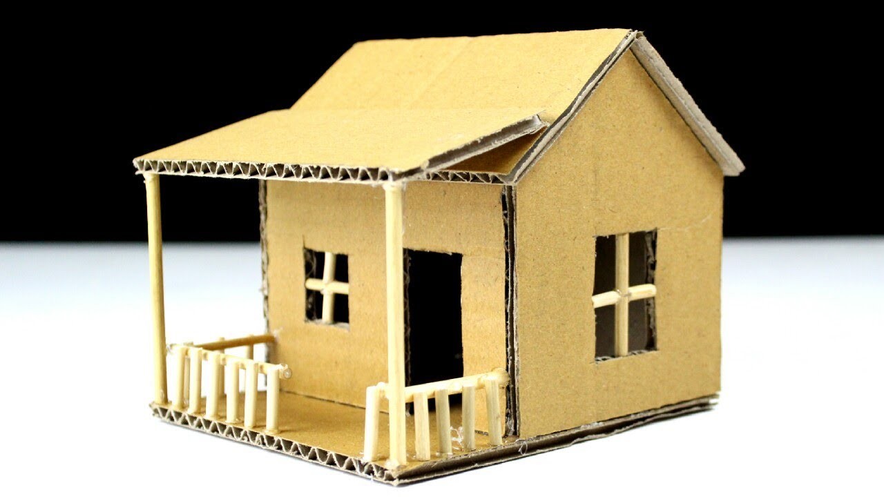 How To Make A Small Cardboard House BEAUTIFUL EASY WAY 