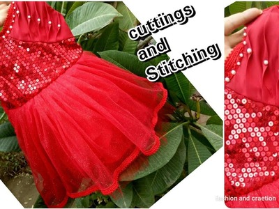 How to make baby dress,fancy baby frock,kids frock of fashion kids clothes cutting and stitching