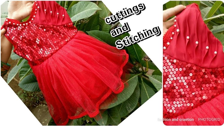 How to make baby dress,fancy baby frock,kids frock of fashion kids clothes cutting and stitching