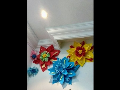 How To Make Big Paper Flowers.simple and easy