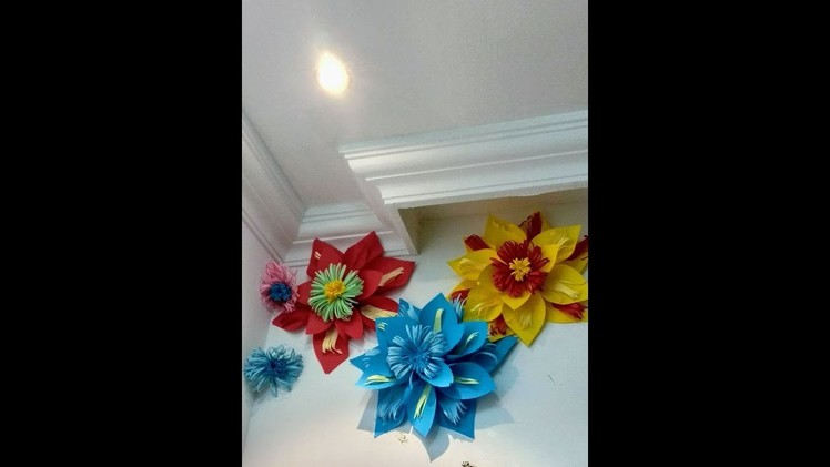 How To Make Big Paper Flowers.simple and easy