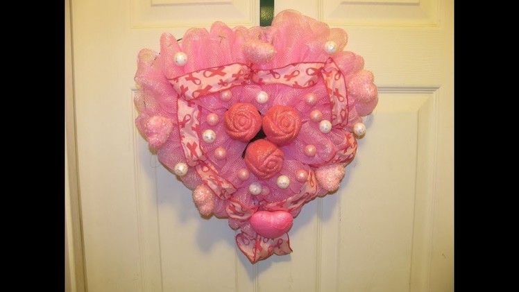 How To Make Carmen's Breast Cancer Awareness Heart Wreath