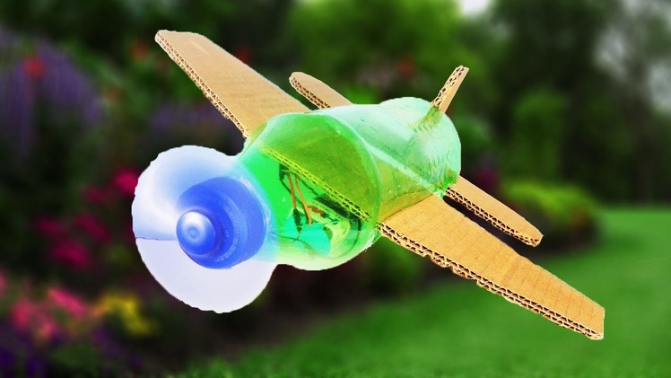 How To Make Flying Aeroplane At Home  | Using Plastic Bottle and Cardboard
