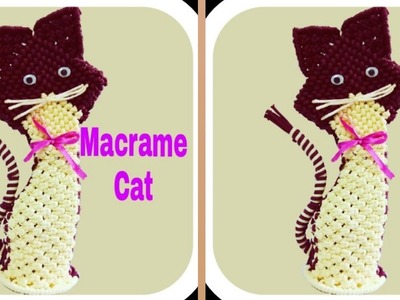 How To Make. Macrame Cat.Full Tutorial In Hindi Macrame Animal. Toy