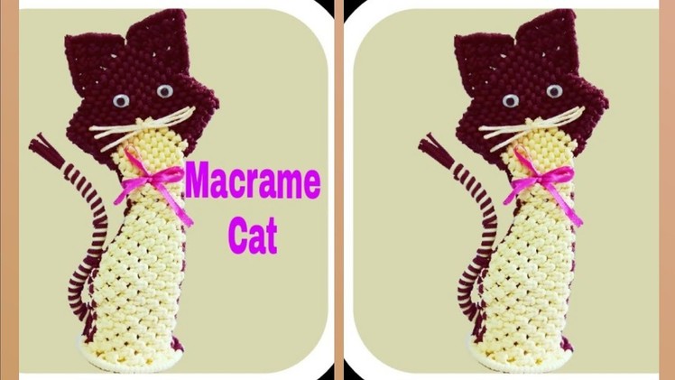 How To Make. Macrame Cat.Full Tutorial In Hindi Macrame Animal. Toy
