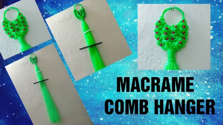 How to make macrame comb hanger|new design comb and clip hanger