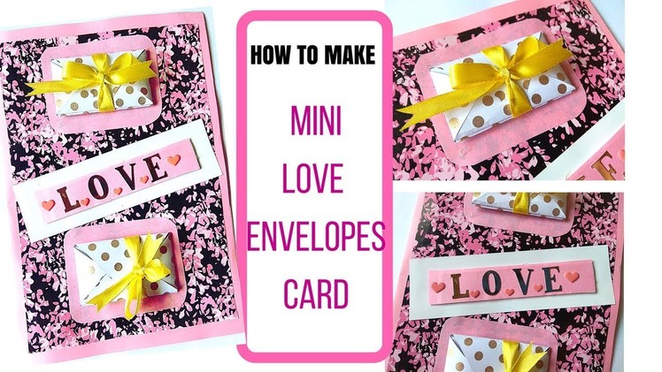 How to make Mini Envelope Card for boyfriend,friend,anniversary,valentines day.