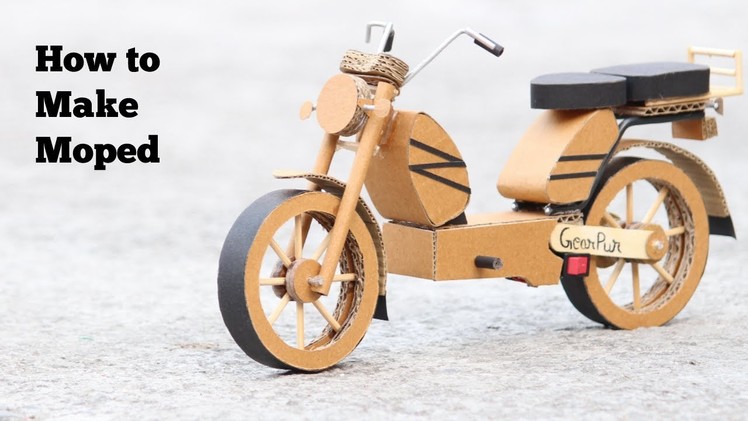 How To Make Moped From Cardboard || DIY || Very Simple