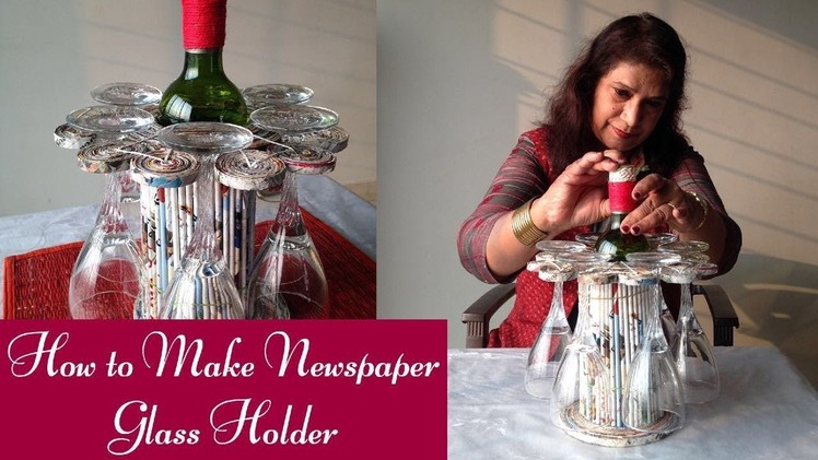 How to Make Newspaper Glass Holder | Seemas Art