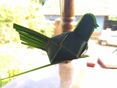 How to make parrot with coconut leaf