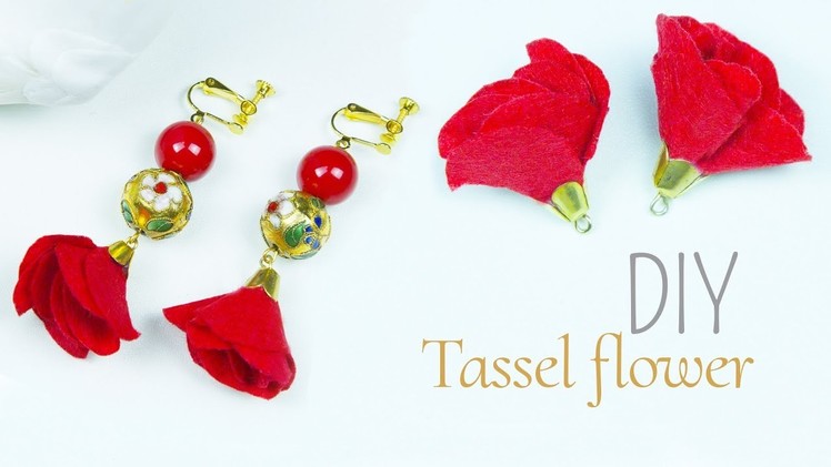How to make tassel flower at home | DIY Flower tassel earrings | Beads art