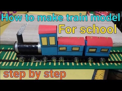 How to make train model | working train model for school project | train model making
