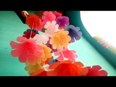 How to make wind chime out of paper || Roof.Wall hanging toran