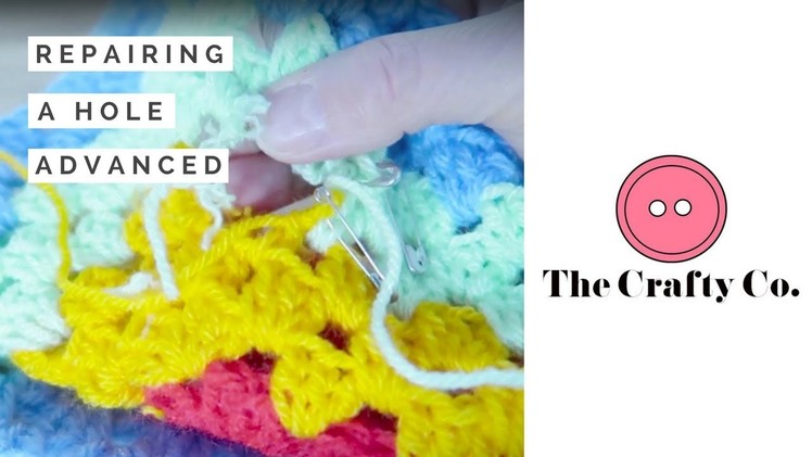 How to repair a hole in a crochet blanket