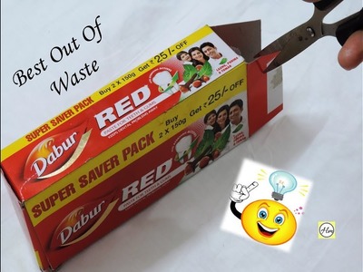 How to reuse your waste colgate packet | recycle colgate packet craft| best out of waste craft