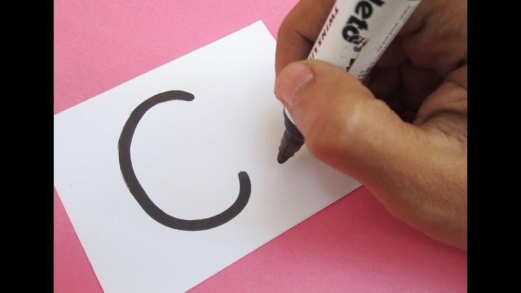 How to turn Letter "C" into a Cartoon BABY CHICK ! Fun with Alphabets Drawing for kids