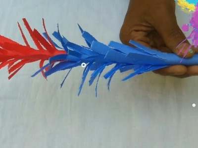 Indian paper Art-Instruction for Beginners.how to make flower with paper strips.Quick@easy paper art