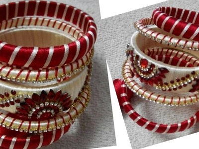 Making silk thread designer bangles.how to make beautiful silk thread bangles