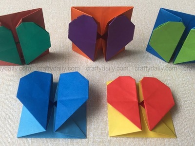 Origami Heart Box & Envelope | How To Make An Origami Heart Box Step by Step Tutorial