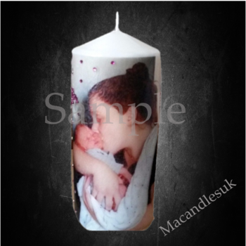 Personalised Photo Candle Small 7.5 x 7 cm