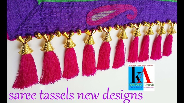 Simple method : How to make saree kuchu. Tassel using cotton thread and bells at home