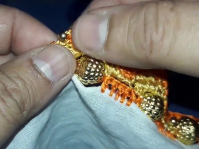 Traditional crochet saree kuchu design wt picot, beads & design variations