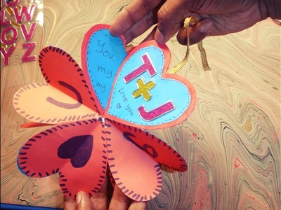 Very Easy : How to make Valentine love card homemade. valentines day greeting card