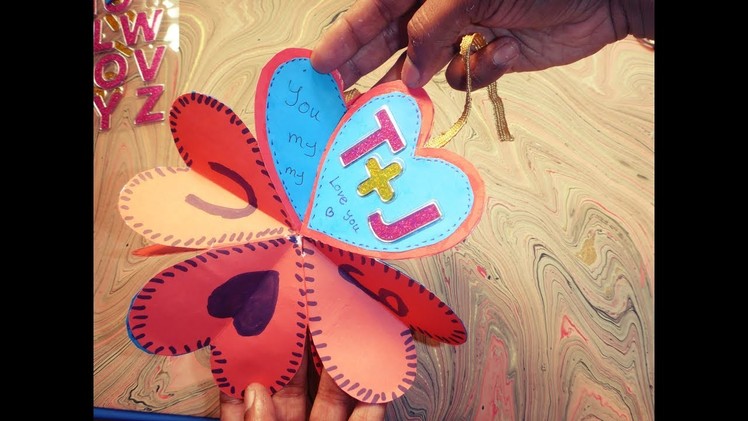 Very Easy : How to make Valentine love card homemade. valentines day greeting card