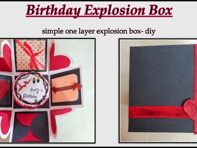 Birthday explosion box video - DIY | simple one layer explosion box|