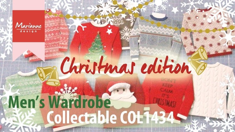 Christmas sweaters with the COL1434 | Marianne Design Cardmaking | Foute Kersttruien