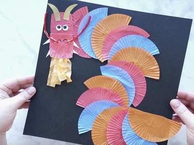 Cupcake Liner Dragon Craft