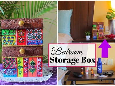 DIY Bedroom Storage box using waste for organising bedroom