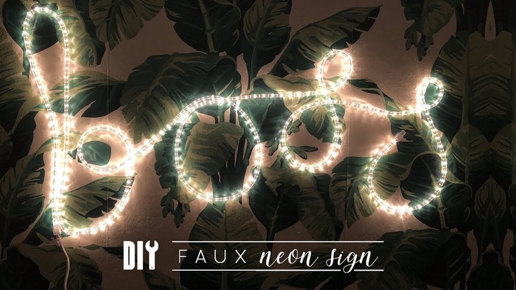 DIY Cheap and Easy Faux Neon Sign