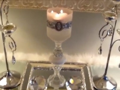 DIY Dazzling Glam Candle Holder All 99 Cent Products
