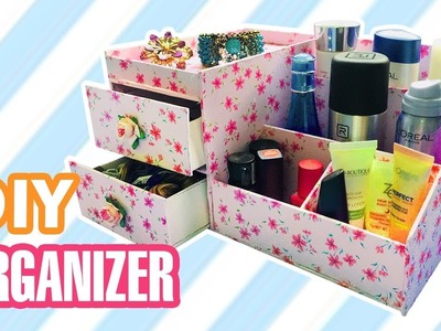 DIY Desk Organizer | DIY Makeup + Jewelry Organizer Box