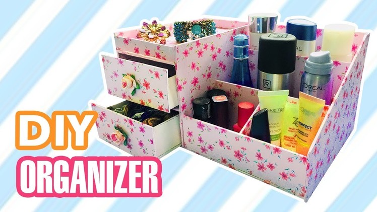 DIY Desk Organizer | DIY Makeup + Jewelry Organizer Box