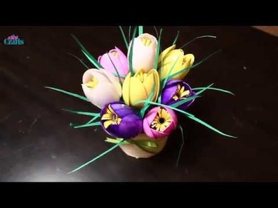DIY Disposable Spoons Tulip Flowers - DIY Crafts