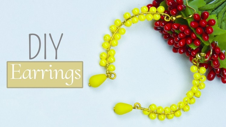 DIY earrings | Wire jewelry making for beginners | Beads art