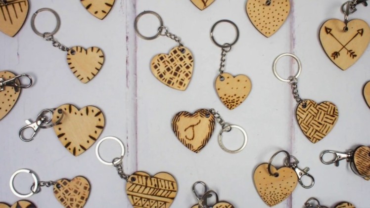 DIY Etched Wooden Hearts