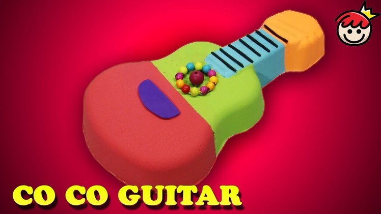 DiY Kinetic Sand Learn Colors Rainbow Pixar Disney CoCo Guitar For Kids - Learning Colours Videos