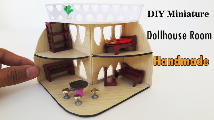 DIY Miniature Dollhouse Room #2  |  Miniature crafts
