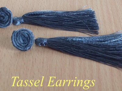 DIY Tassel Earrings II Trendy Silk thread tassel earrings