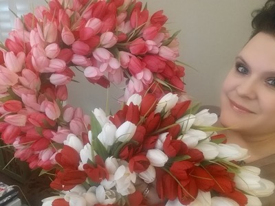 DIY Tulip Wreath - Valentines, Easter, Spring, Mothers Day