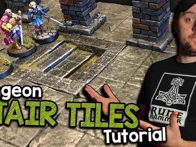 Dungeon Stair Tiles For D&D Tutorial (Black Magic Craft Episode 070)