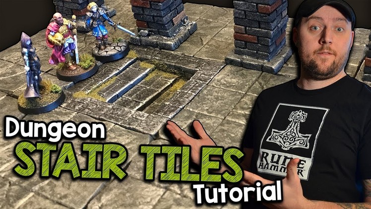 Dungeon Stair Tiles For D&D Tutorial (Black Magic Craft Episode 070)