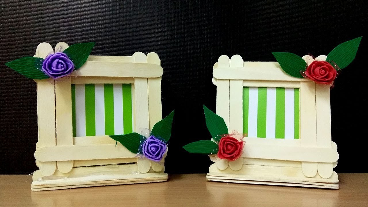 Easy Photo Frame With Icecream Stick, Home Decor Ideas, DIY Popsicle