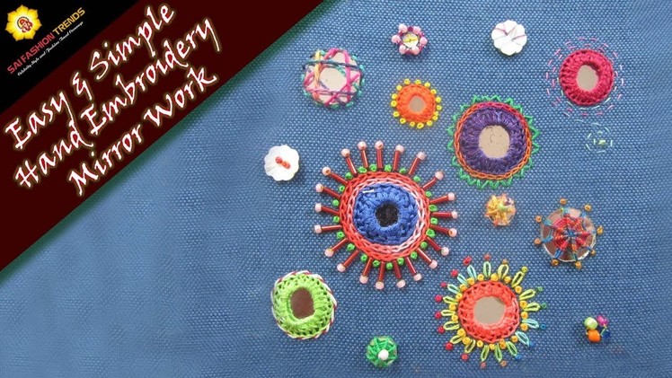 Easy & Simple - Hand Embroidery  Mirror Work