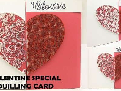 Easy to make valentine card | easy quilling valentine card | handmade valentine card | Magic Quill