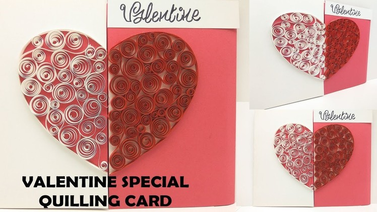 Easy to make valentine card | easy quilling valentine card | handmade valentine card | Magic Quill