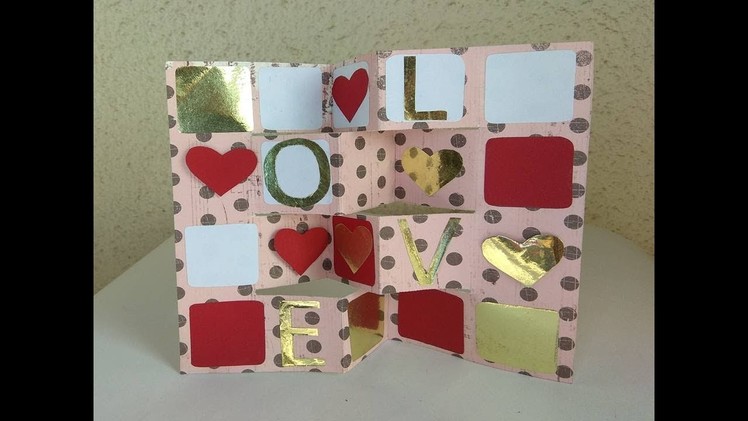 Folding Card for Secret message. DIY Greeting Card for any occasion. Never seen before design